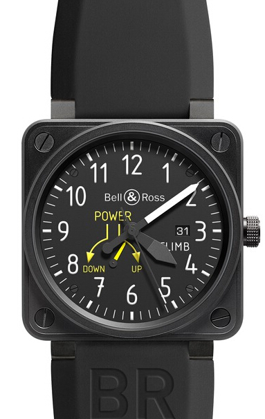 Bell & Ross Aviation BR 01-97 Climb Black PVD Steel - BR0197 CLIMB replica watch